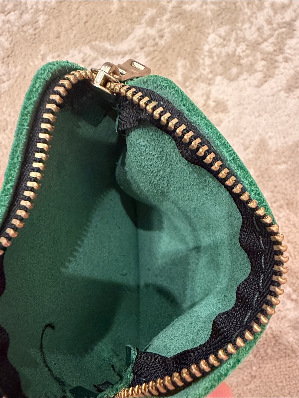 Portland Leather Forest Green Pebbled Leather Coin Case - Picture 7 of 7
